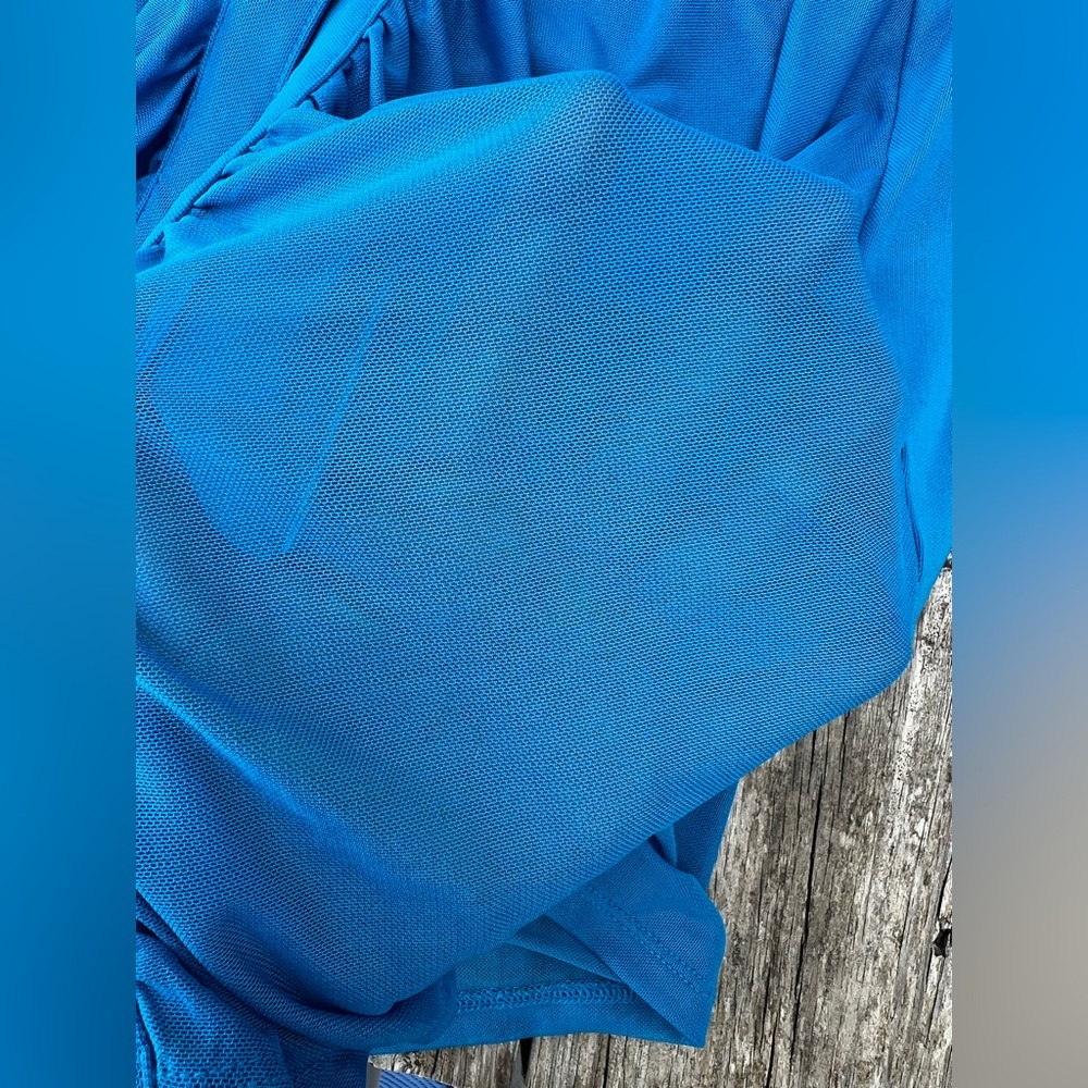 Bold Elements Cerulean Blue Stretch-Mesh Ruched B… - image 7
